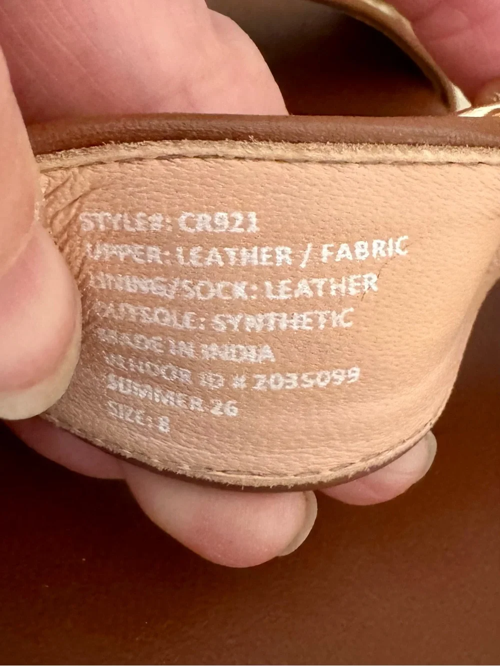 J. Crew Kira Double Strap Footbed Slides in Saddle Brown and Raffia Size 8 - NEW